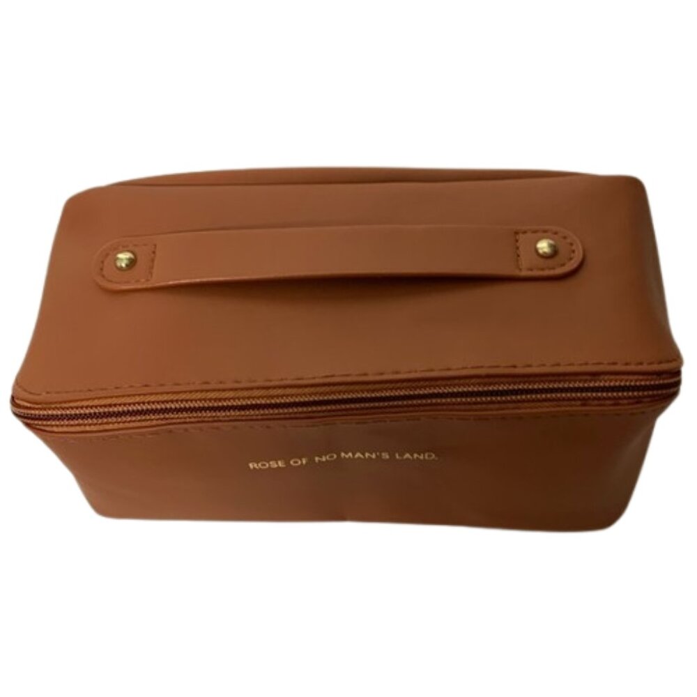 Brown Leather Cosmetic Bag